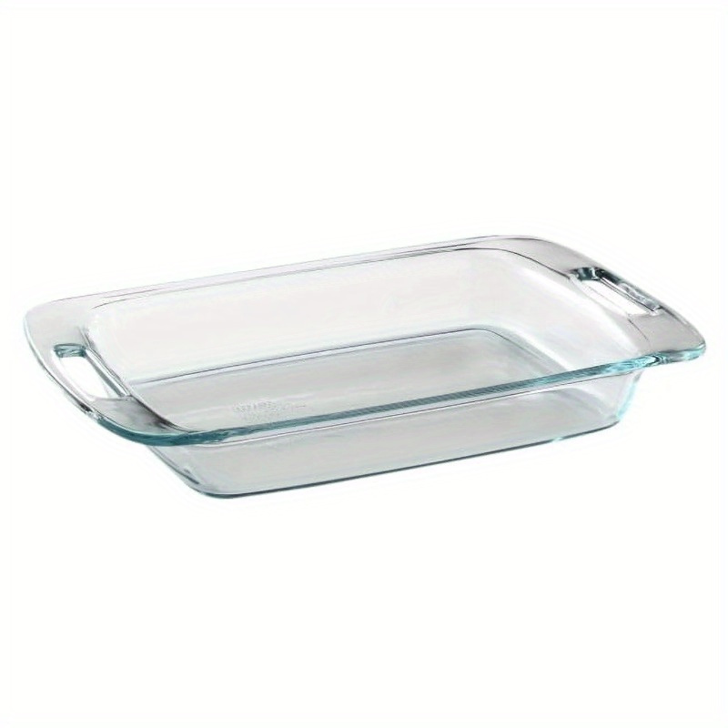 glass baking dish with red lid 3 quart details 1