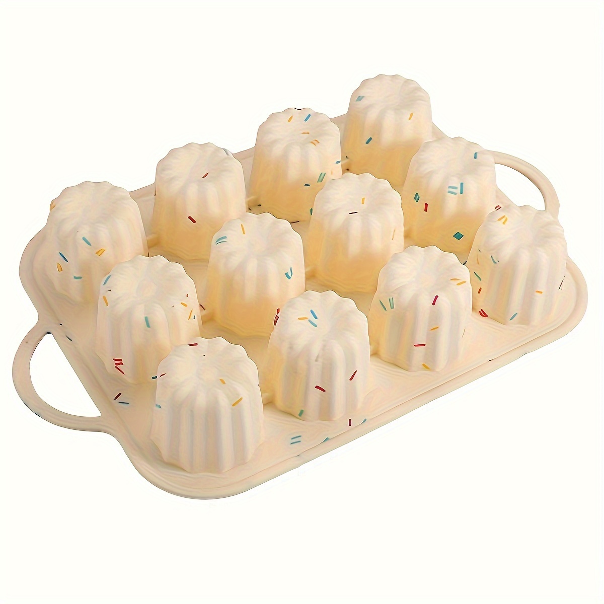 12 cavity silicone scone baking mold non stick rectangle cake pan muffin cornbread brownies mold christmas heat insulated manual baking tool for jello cupcakes doughnuts easy release and clean details 6