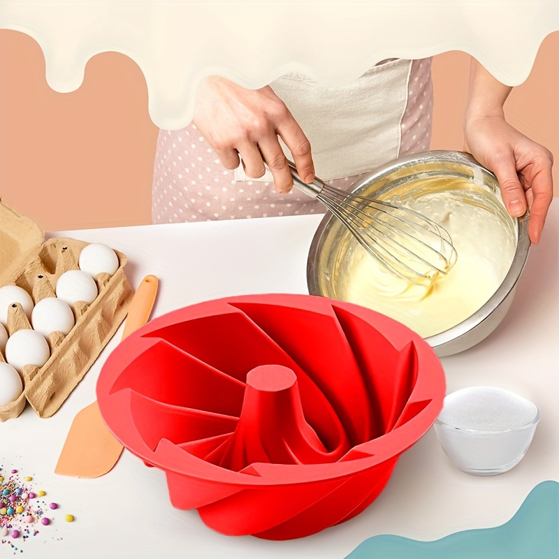 non stick silicone spiral cake mold perfect for birthday parties baking details 2