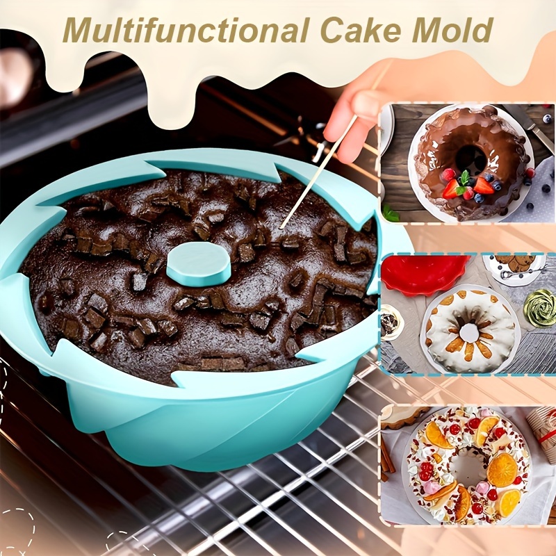 non stick silicone spiral cake mold perfect for birthday parties baking details 3