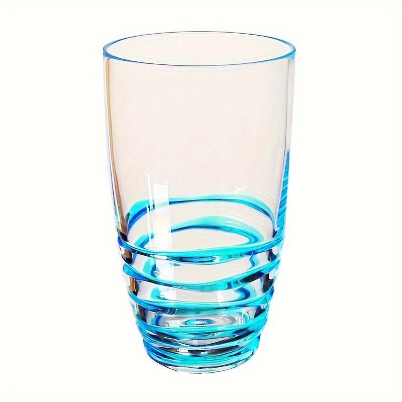 swirl acrylic glasses drinking set of 4 20oz plastic drinking glasses bpa free cocktail glasses drinkware set plastic water tumblers details 0