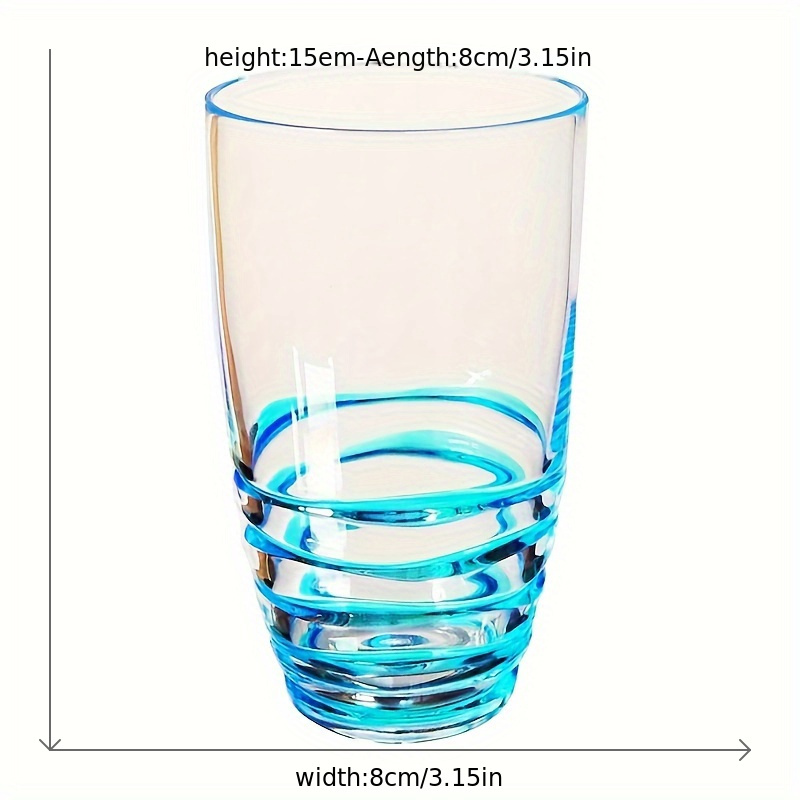 swirl acrylic glasses drinking set of 4 20oz plastic drinking glasses bpa free cocktail glasses drinkware set plastic water tumblers details 2
