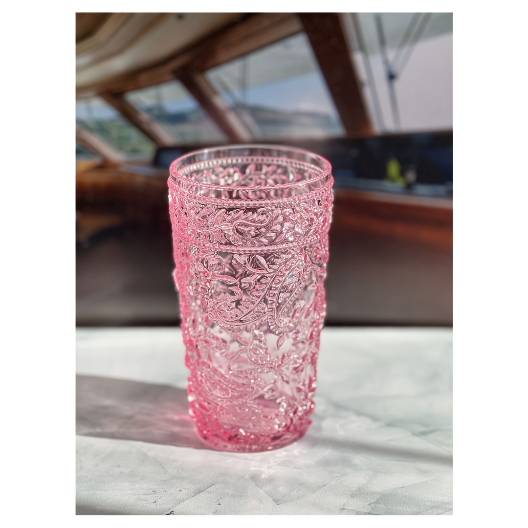 paisley acrylic glasses drinking set of 4 17oz plastic drinking glasses bpa free cocktail glasses drinkware set drinking water glasses details 3