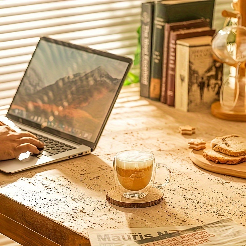 5 oz double wall glass espresso cups 4 piece set insulated glass coffee cups with handles perfect for cappuccino latte tea clear glass espresso cups for espresso machines details 2