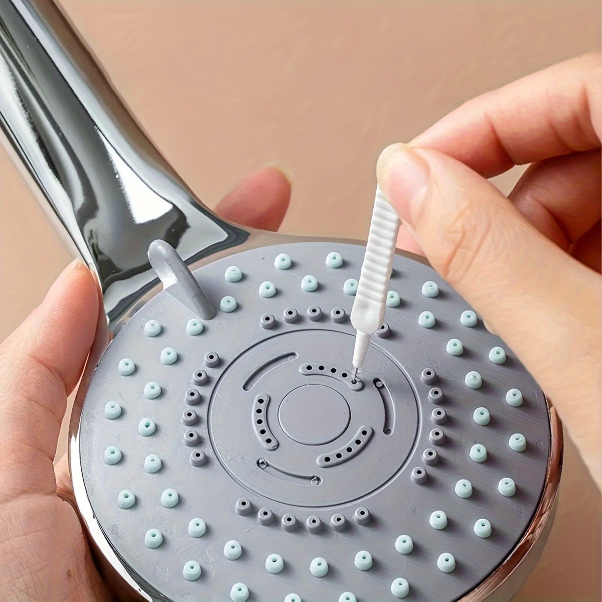 10pcs shower cleaning brush shower hole cleaning brush artifact bathroom toilet nozzle shower head   cleaning needle cleaning and dredging tool household cleaning supplies details 1