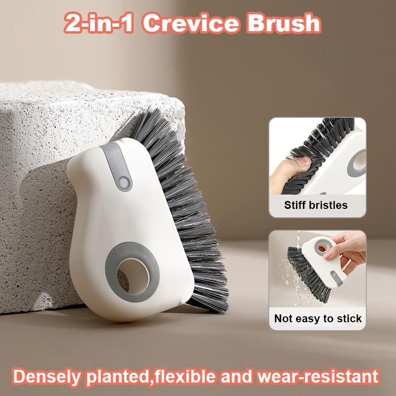 1pc cleaning brush window rail cleaning tool 2 in 1 cleaning brush multi functional bristle crevice cleaning brush for sliding door tracks window sills window details 0