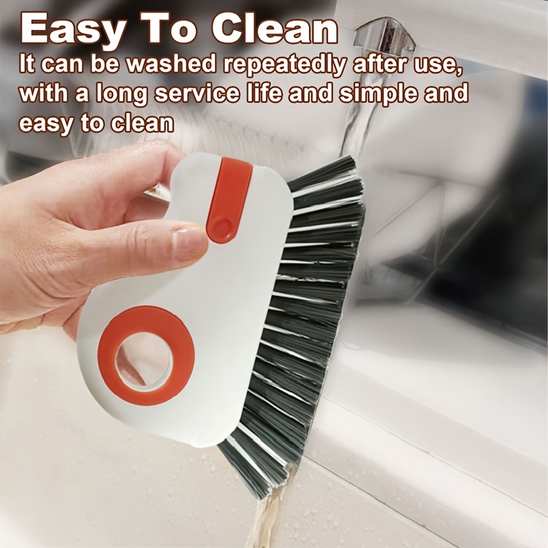 1pc cleaning brush window rail cleaning tool 2 in 1 cleaning brush multi functional bristle crevice cleaning brush for sliding door tracks window sills window details 3