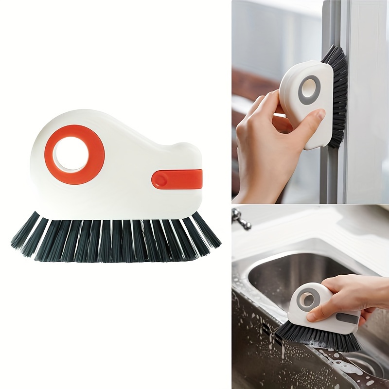 1pc cleaning brush window rail cleaning tool 2 in 1 cleaning brush multi functional bristle crevice cleaning brush for sliding door tracks window sills window details 6