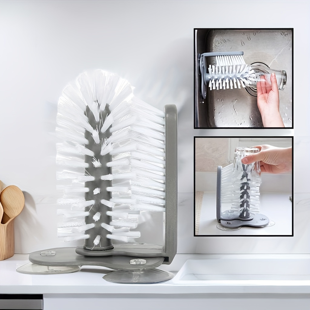 1pc cup scrubber glass cleaner bottles brush sink kitchen accessories 2 in mug wine suction cup cleaning brush gadgets details 5