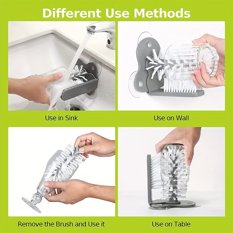 1pc cup scrubber glass cleaner bottles brush sink kitchen accessories 2 in mug wine suction cup cleaning brush gadgets details 7